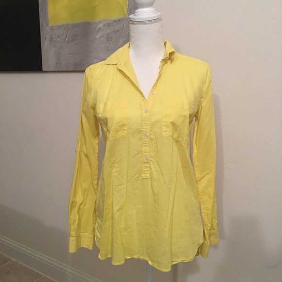 Loft - Yellow Popover Buttoned Top - Picture 2 of 5